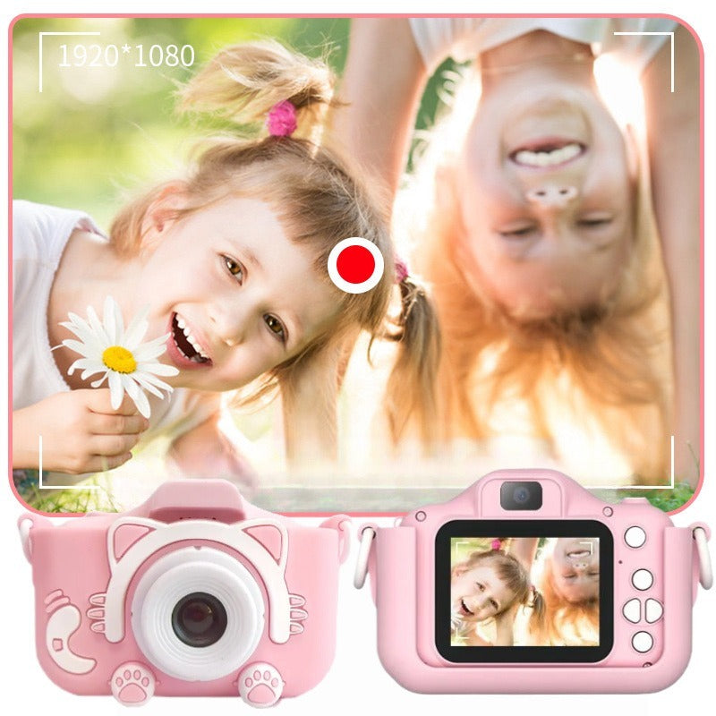 A Fun Pink Cat Camera That Can Take Photos, Record Videos, And Has 8 Filters For Selfie Mode. It Is The Best Gift For Outdoor Play During Birthdays, School Season, And Spring.Built In 400mAh Battery.