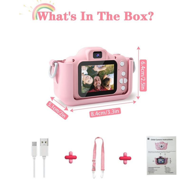 A Fun Pink Cat Camera That Can Take Photos, Record Videos, And Has 8 Filters For Selfie Mode. It Is The Best Gift For Outdoor Play During Birthdays, School Season, And Spring.Built In 400mAh Battery.